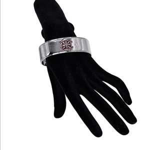 Rustic Cuff Silver Toned Bracelet